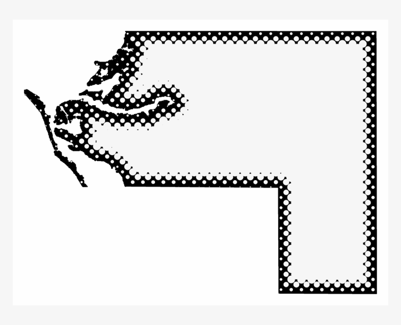 A Map Of Manatee With Dots Reversed Out Of A Black, transparent png download