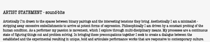 Sound-bite Artistically I'm Drawn To The Spaces Between, transparent png download