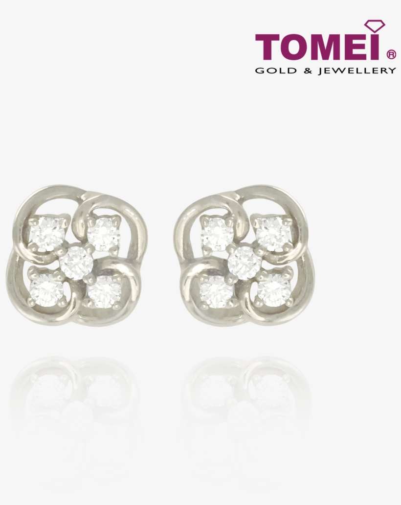 Tomei 375 White Gold "swirl Of Love“ Diamond Pendant, transparent png download