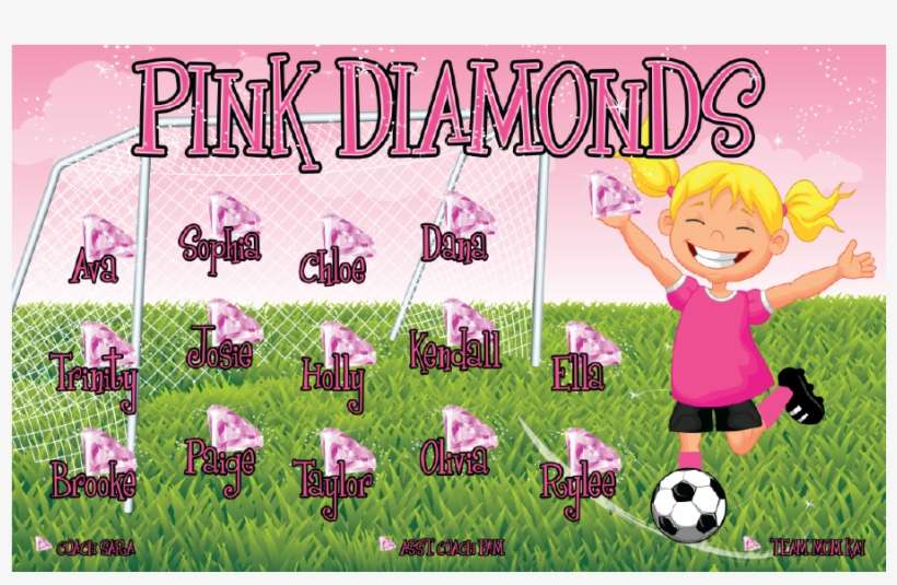 3'x5′ Vinyl Banner Pink Diamonds, transparent png download