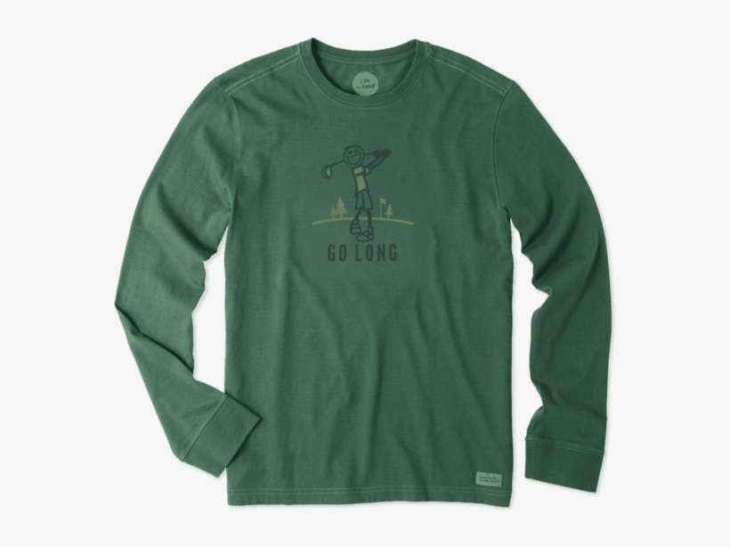 Men's Go Long Golf Swing Long Sleeve Crusher Tee, transparent png download