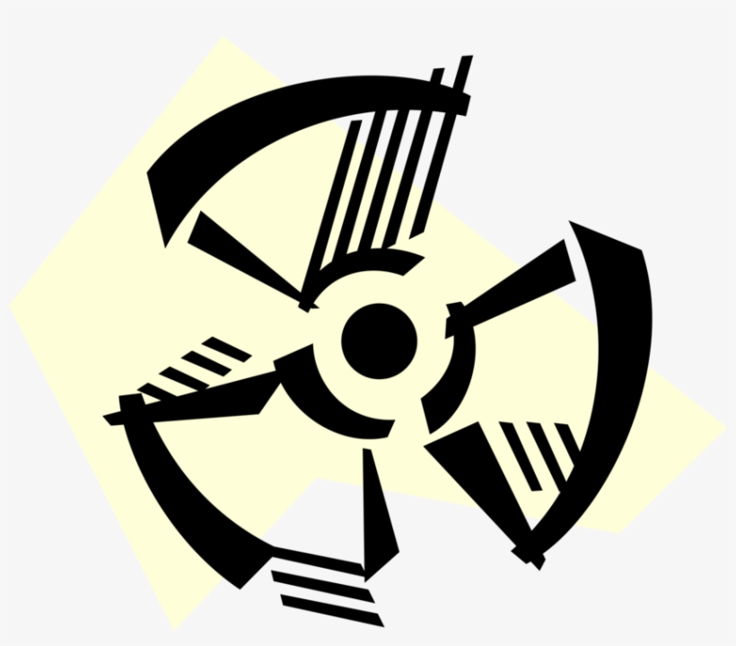 Vector Illustration Of Nuclear Fallout Radioactive - Radioactive Symbol, transparent png download