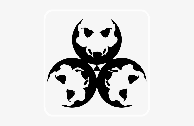 Fanged Skull Radiation Symbol - Symbol, transparent png download