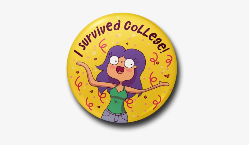 I Survived College Badge - Cartoon, transparent png download
