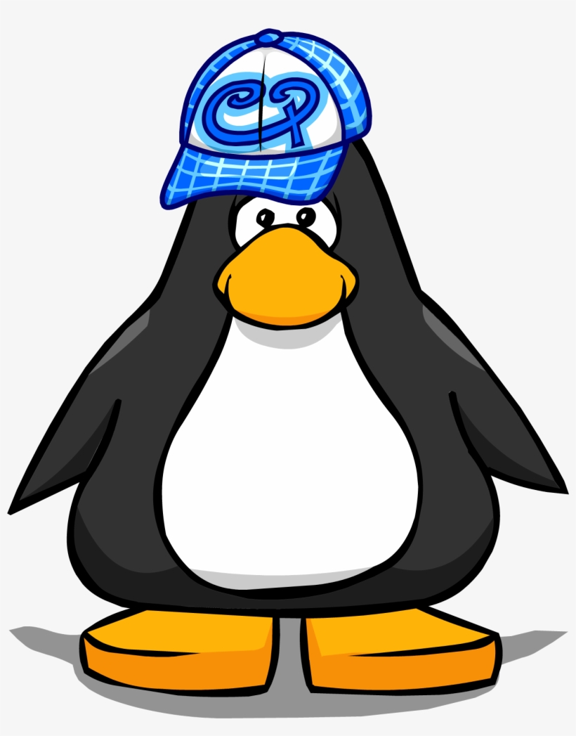 Blue Skater Hat From A Player Card - Club Penguin With Hat, transparent png download