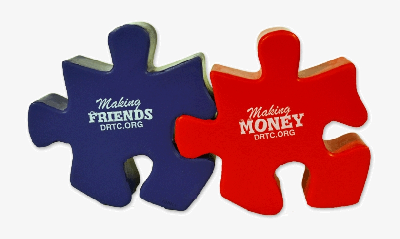 Purple And Red-colored Puzzle Piece Stress Relievers - Dale Rogers Training Center, transparent png download