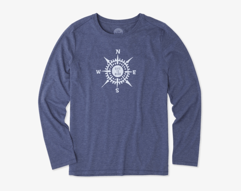 Women's Lig Compass Long Sleeve Cool - Life Is Good Outdoor Compass Jake's Mug, transparent png download