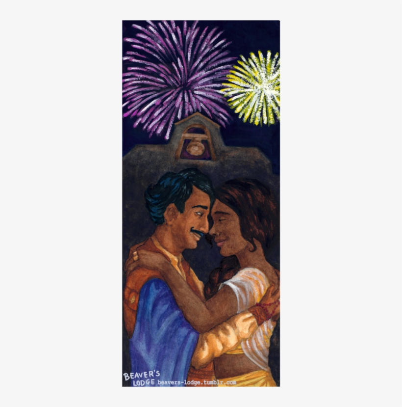 Watercolor & Gouache Painting Of Damien & Rilla From - Fireworks, transparent png download