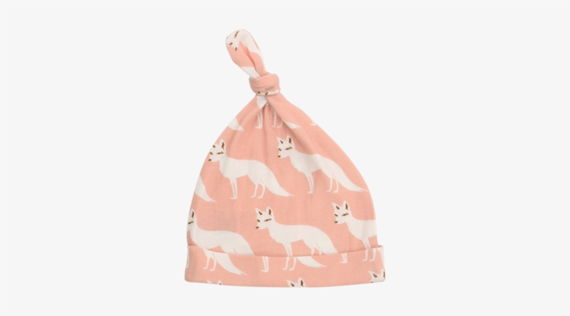 Pink Fox Organic Knot Beanie - Milkbarn Organic Knotted Hat Pink Fox, transparent png download