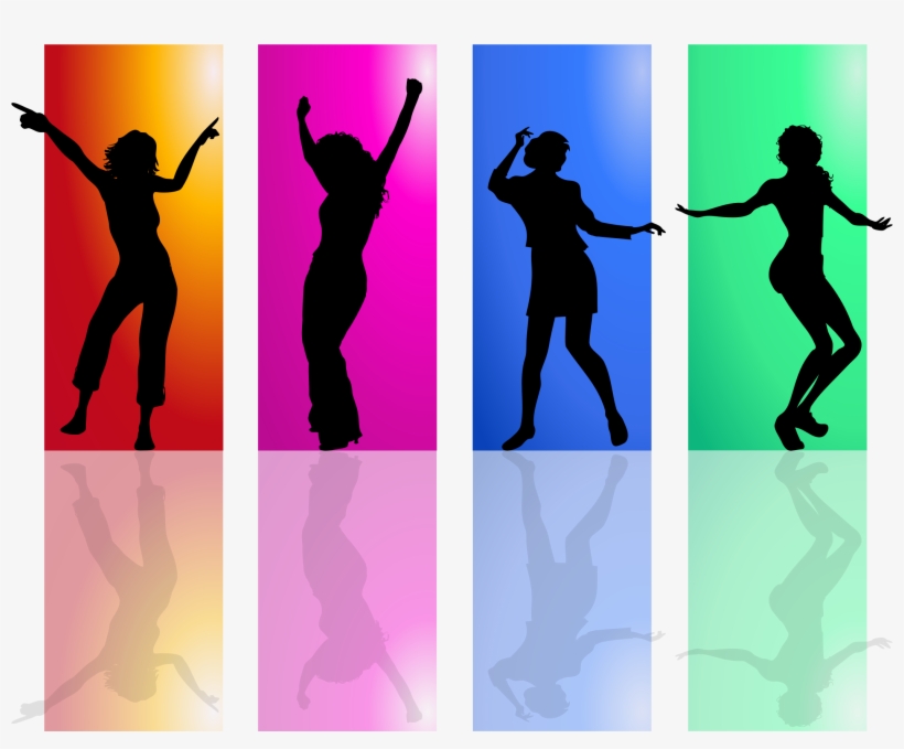Clipart - Dancing Woman Silhouette, transparent png download