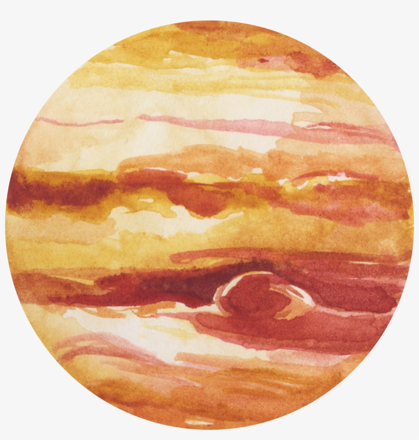 Jupiter - Watercolour Jupiter, transparent png download