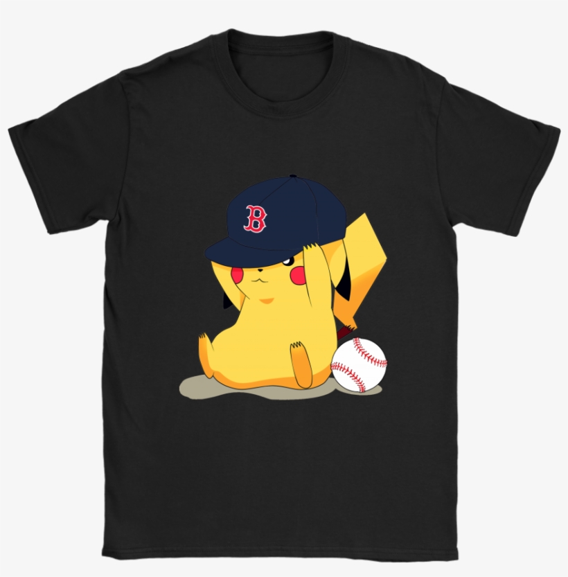 Cute Pikachu Boston Red Sox Baseball Sports Shirts - Need My Space T-shirt (9 Colors Available, S-xxxl), transparent png download