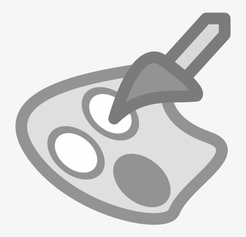 Palette Paint Brushes Painting Computer Icons - พู่กัน สี ดำ Png, transparent png download