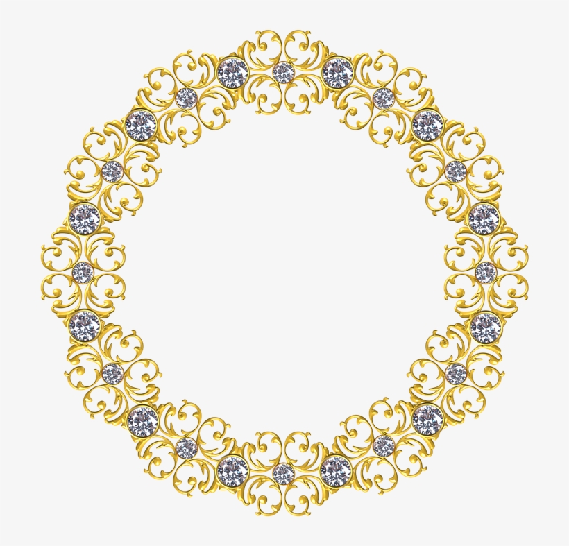Gold, Frame, Round, Border, Decoration, Ornate, Antique - Portable Network Graphics, transparent png download