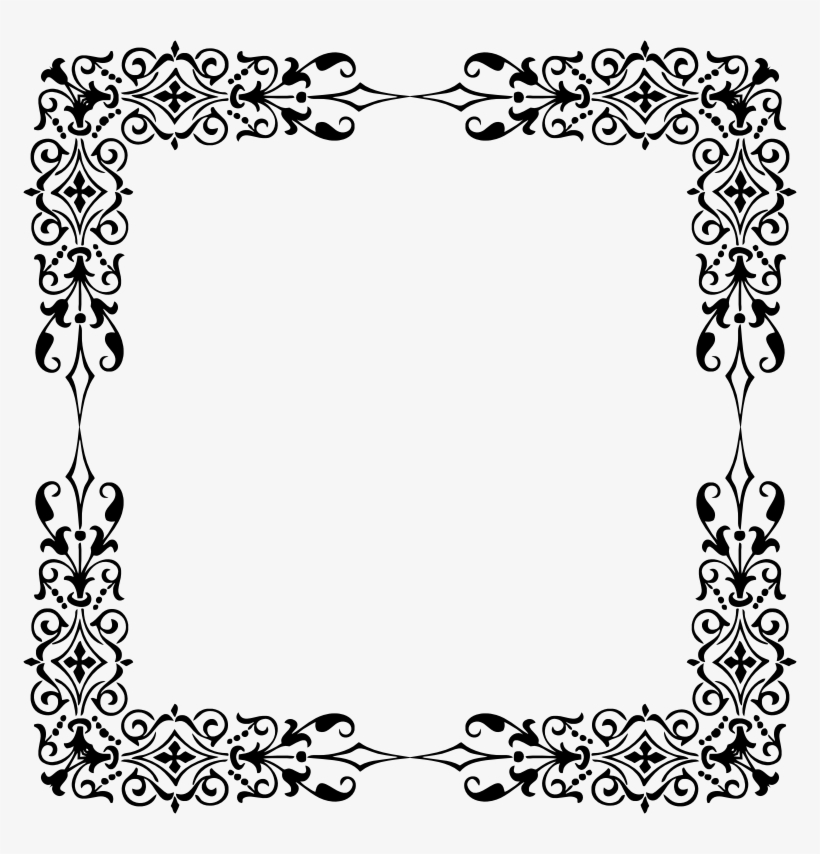 Clipart - Vintage Frame White Png, transparent png download
