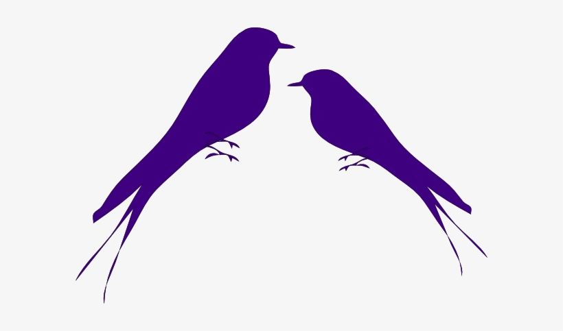 Love Birds Clip Art At Clker - Bird Silhouette, transparent png download