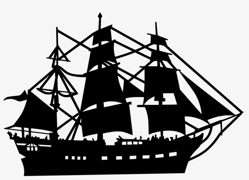 Download Png - Galleon Silhouette, transparent png download