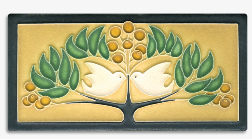 Lovebirds - Green Oak - Motawi Tileworks, transparent png download