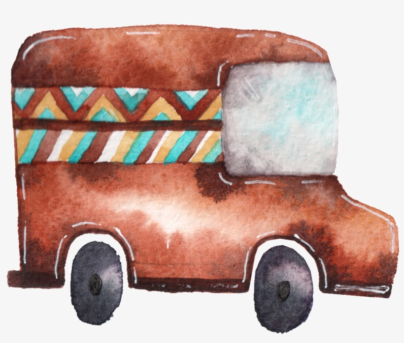 Este Gráficos Es Pintado A Mano De Un Auto Marrón Png - Illustration, transparent png download