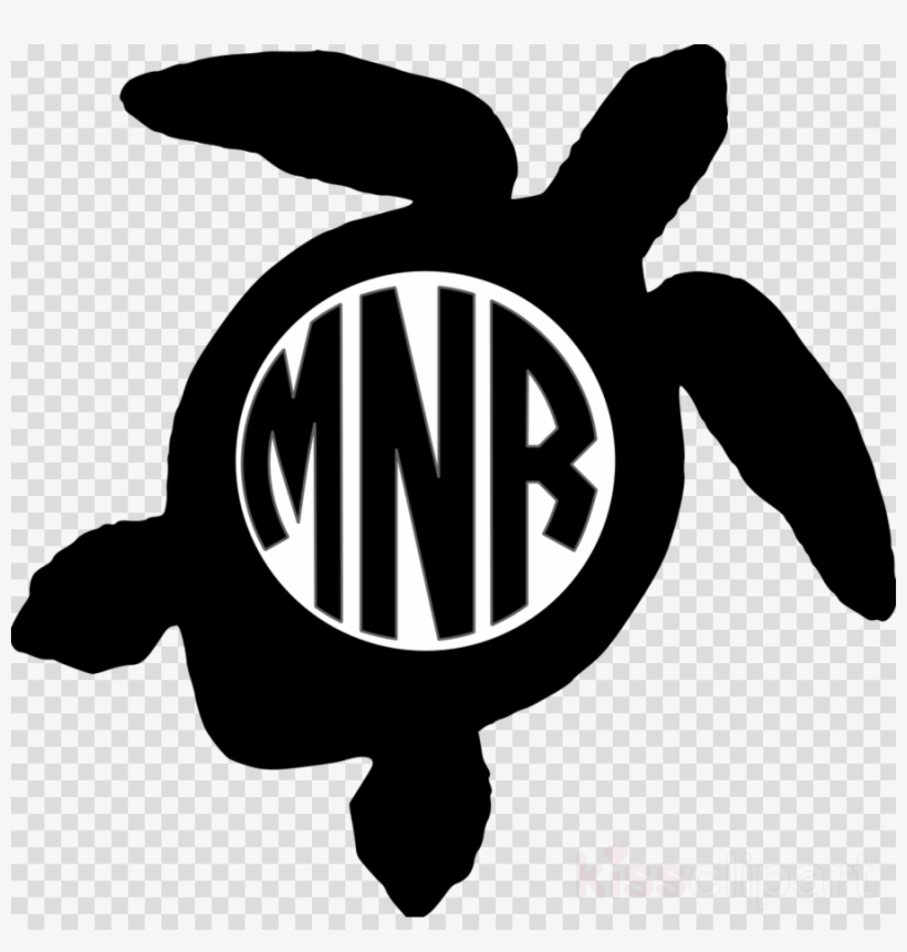 Sea Turtle Monogram Clipart Turtle Tumbler Logo, transparent png download