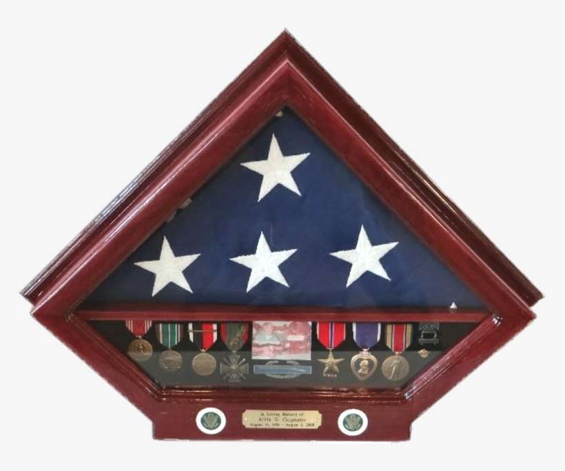 Purpleheart Diamond Memorial Flag Display Case Shadow, transparent png download