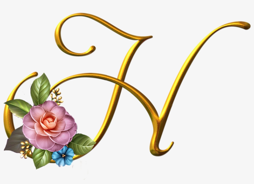 Alfabeto Dourado Com Rosas Png, transparent png download