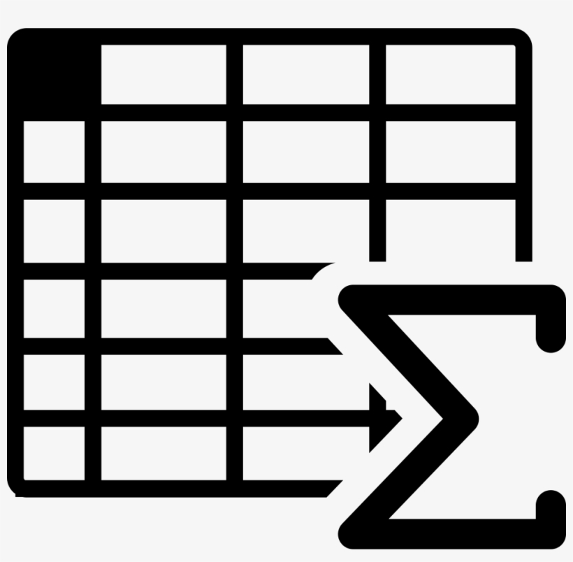 Spreadsheet With Sum Symbol Comments, transparent png download