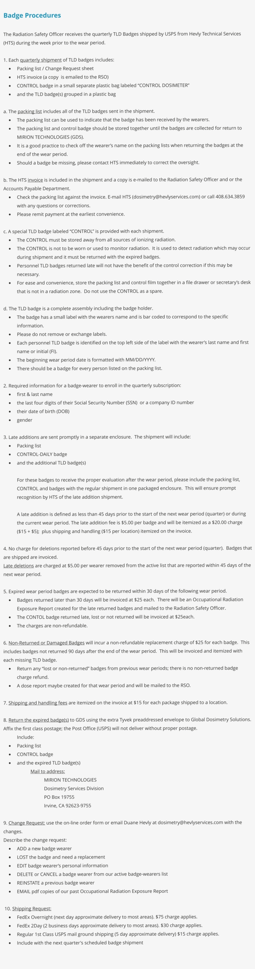 Badge Procedures The Radiation Safety Officer Receives, transparent png download