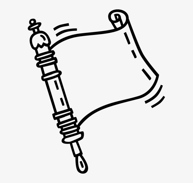 Vector Illustration Of Jewish Hebrew Sefer Torah Scroll, transparent png download