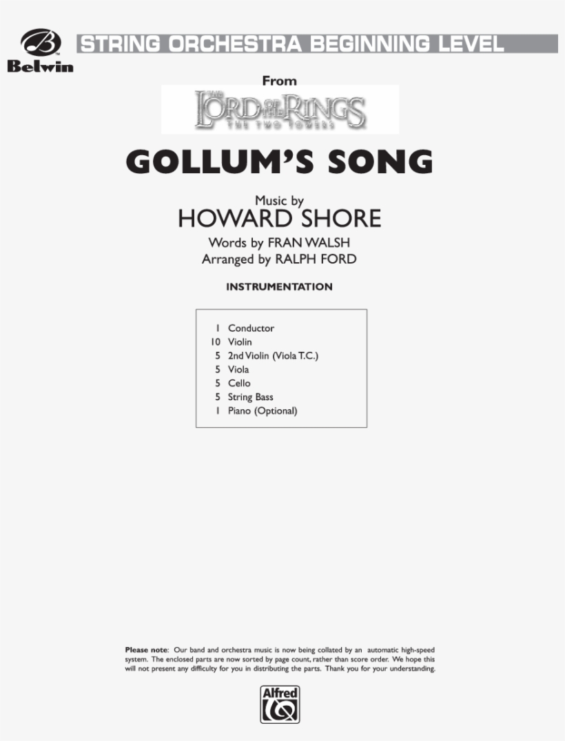 Gollum's Song Thumbnail Gollum's Song Thumbnail Gollum's, transparent png download