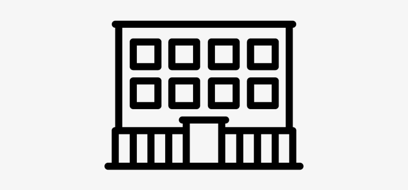 School Building Vector - Ventana Blanco Y Negro, transparent png download