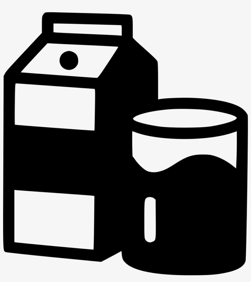 Milk Juice Carton And Glass Comments, transparent png download
