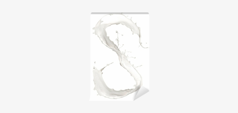 Letter S Made Of Milk Splash,isolated On White Background - Sketch, transparent png download