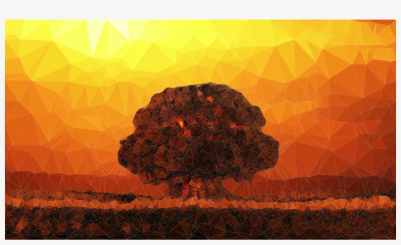 Nuclear Blast Png - Low Poly Nuclear Explosion, transparent png download
