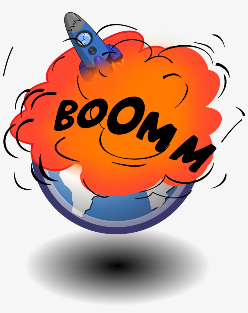 Nuclear Explosion Clipart - Rocket Explosion Clipart, transparent png download