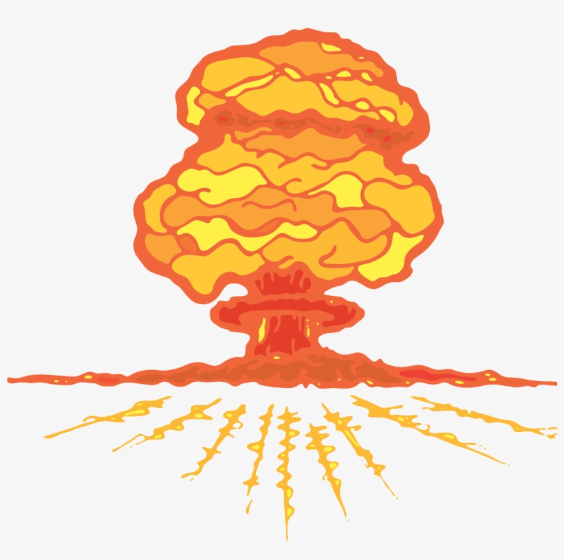 Graphic Free Library Mushroom Cloud Nuclear Weapon - Bomba Atomica Dibujos Animados, transparent png download