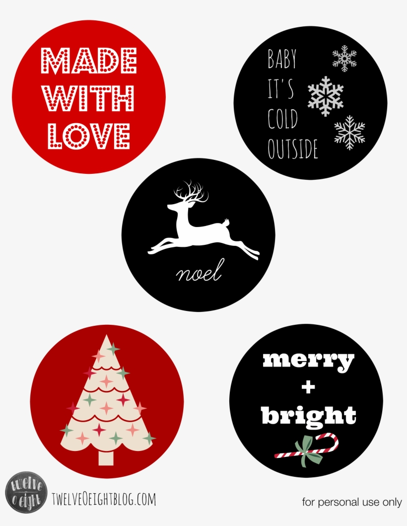 Free Printable Christmas Gift Tags Twelveoeightblog - Modern Christmas Gift Tags, transparent png download