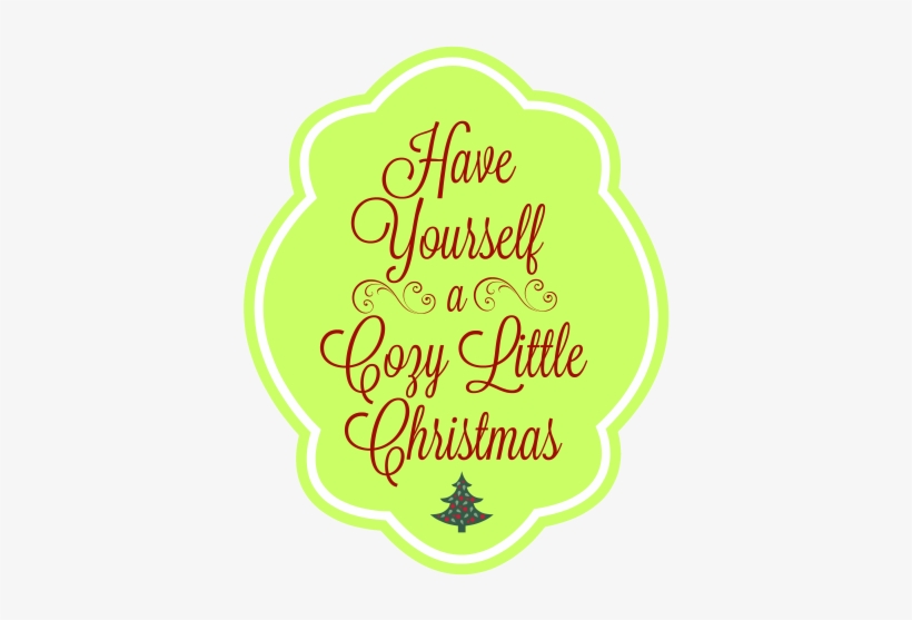 Cozy Little Christmas Tag And Blanket Gift Idea - Design With Vinyl Merry Christmas Wall Decal Colour:, transparent png download