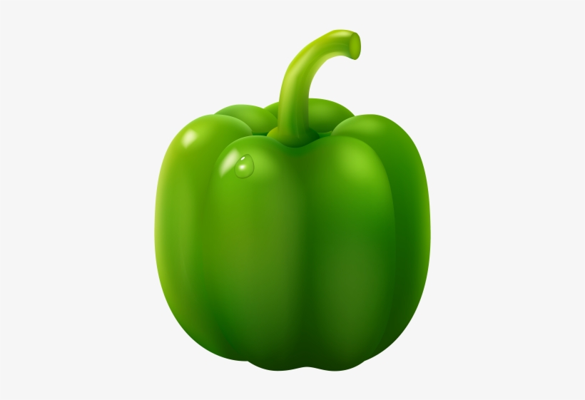 Green Pepper Png Clipart - Green Bell Pepper Clipart, transparent png download