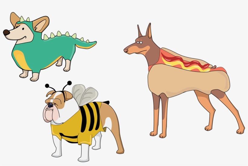 Top Ten Pet Halloween Costumes For 2017 - Dog In Costume Vector, transparent png download
