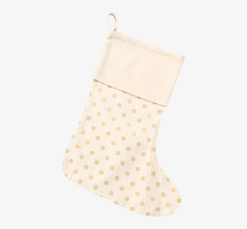 Classic Gold Dot Stocking - Christmas Stocking, transparent png download