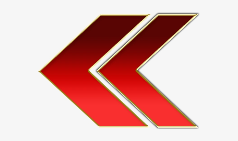 Double Arrow Red Left - Portable Network Graphics, transparent png download