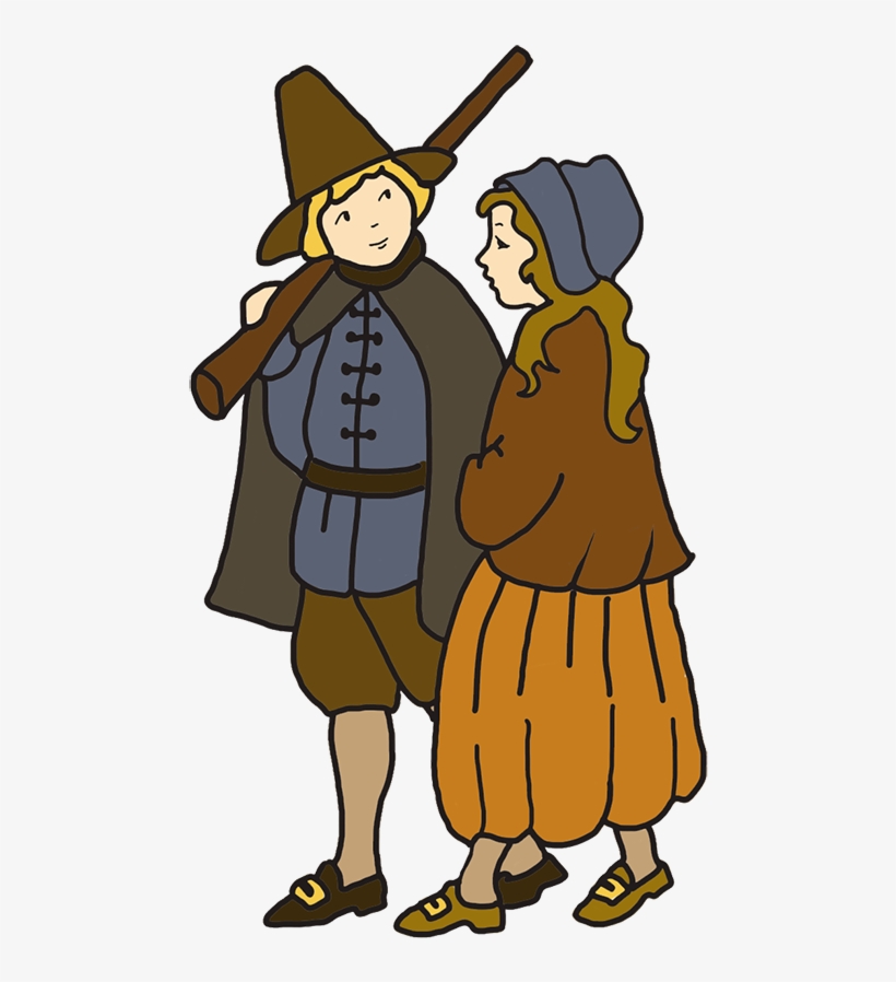 Happy Thanksgiving Clipart Banner Library Stock - Pilgrim Png, transparent png download