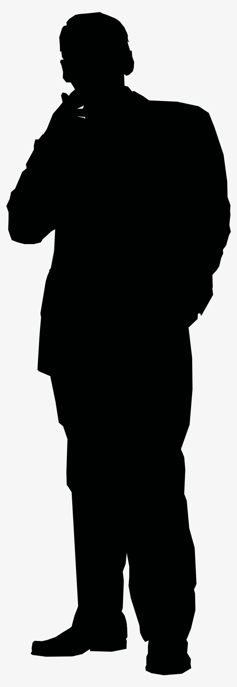 Big Image - Thinking Man Silhouette Png, transparent png download