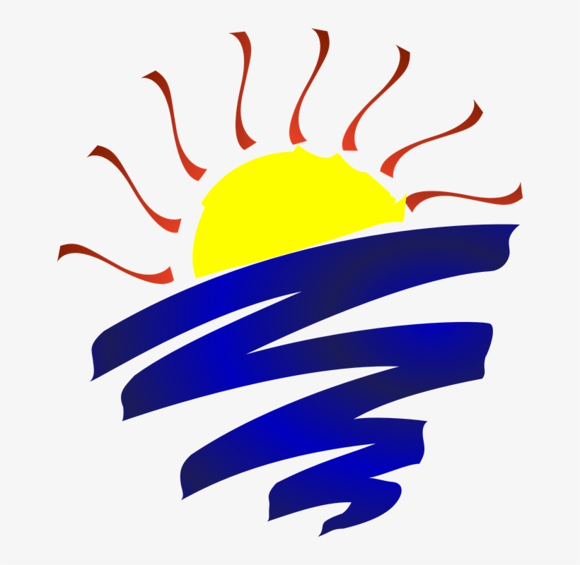 Sunset Clipart Rising Sun - Lake Sunset Clip Art, transparent png download