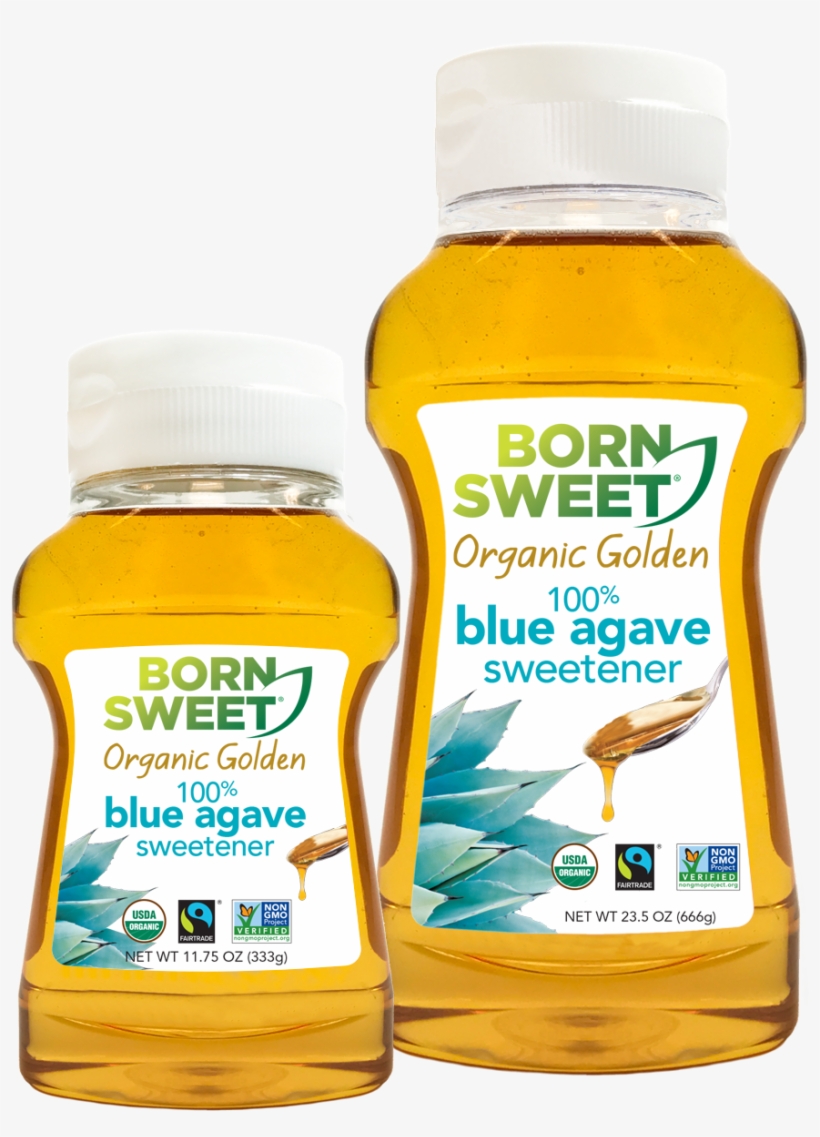 Born Sweet® Organic Golden 100% Blue Agave Sweetener - Plastic Bottle, transparent png download