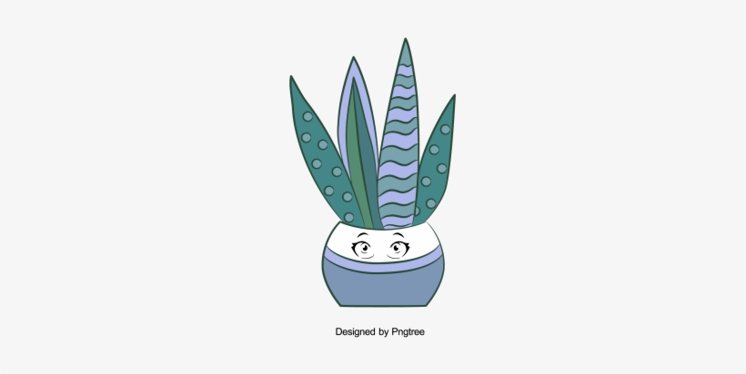 Cartoon Hand Painted Simple Flower Pot Flower Design, - Painting, transparent png download