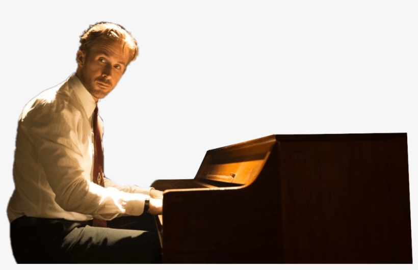 La Emma Stone Png Stickpng Playing Jazz - Ryan Gosling Photoshoot Lalaland, transparent png download