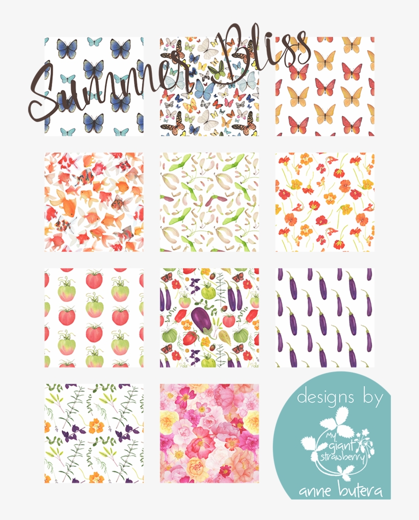 Fabric Design, Watercolor Fabric Design, Summer Bliss, - Не Загружается Launch X431 Diagun, transparent png download