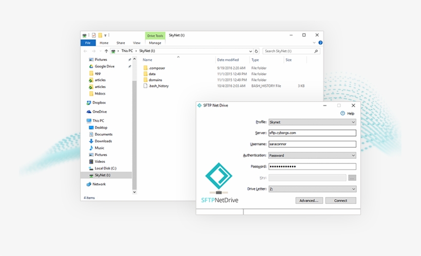 Map Remote Servers To Local Virtual Drives, transparent png download